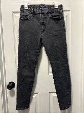 Aeropostale Charcoal Black Skinny Jeans High Rise Curvy Jegging Size 12